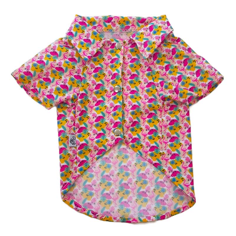 Doglamour - Camisa Guayabera Flamingo Love