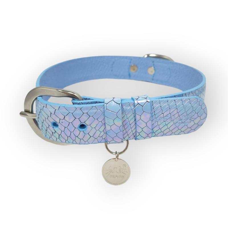 meow-design-collar-cuero-texturizado-tornasol-azul