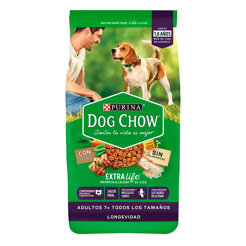 Dog Chow - Alimento Senior 7+ Todos los Tamaños Longevidad