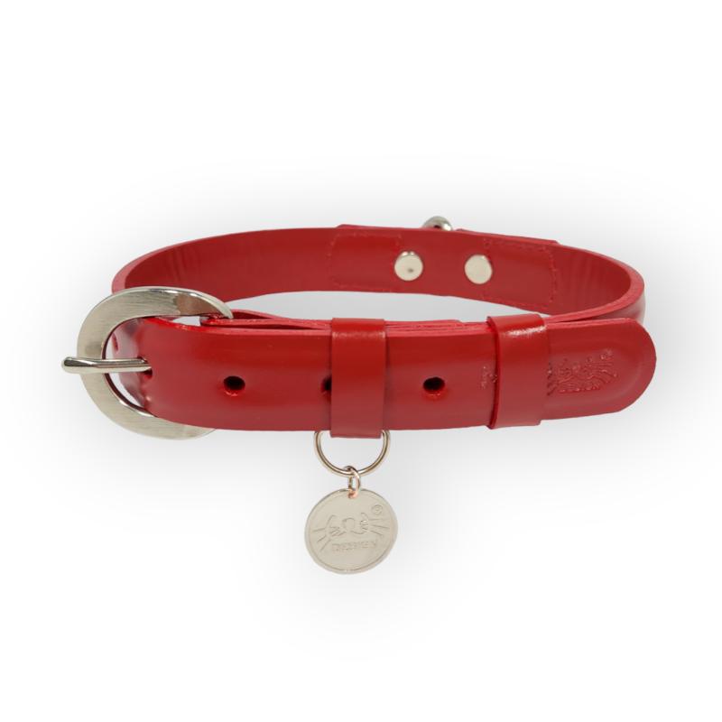 meow-design-collar-cuero-clasico-rojo