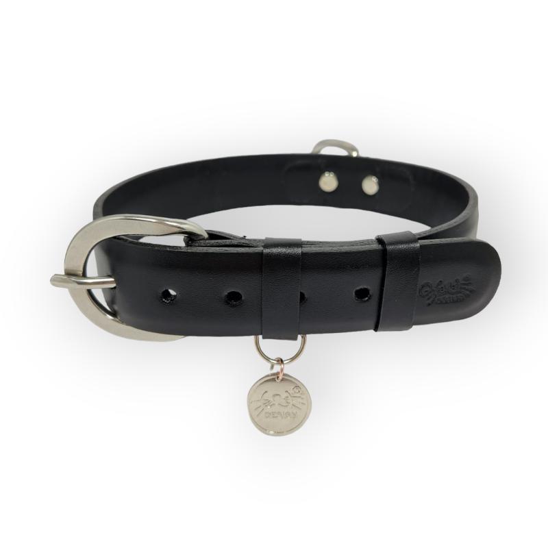 meow-design-collar-cuero-clasico-negro