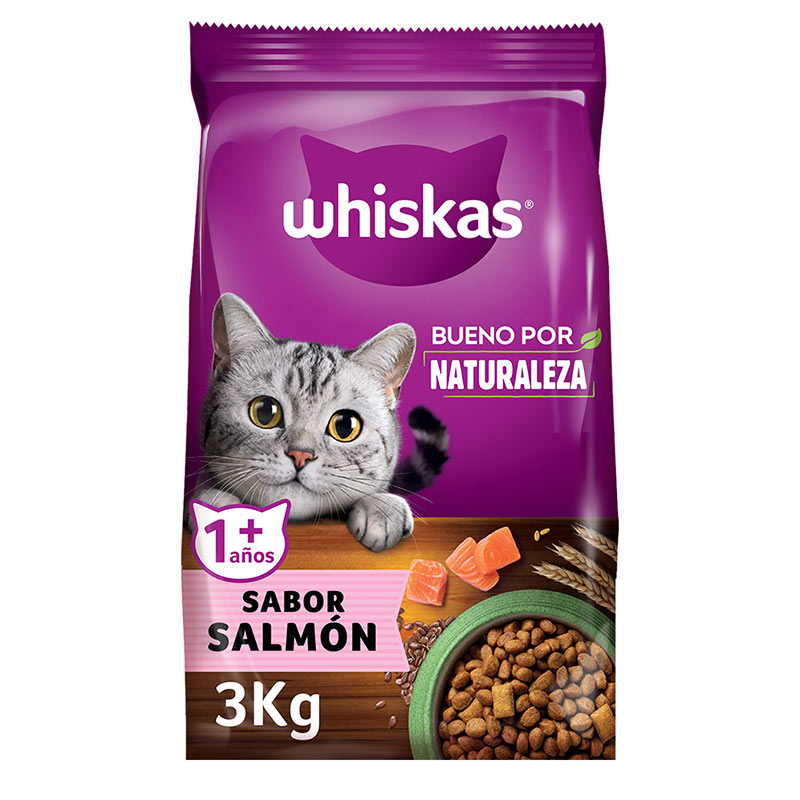 Whiskas - Alimento Bueno por Naturaleza Gato Adulto Salmón