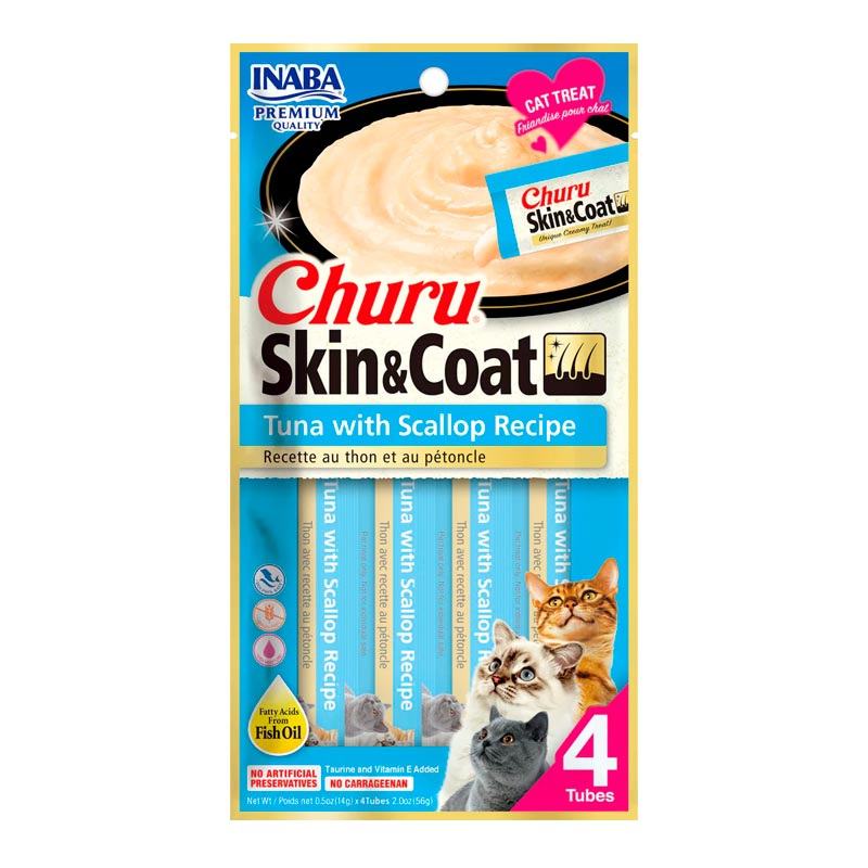 Churu Skin & Coat - Atún con Ostión para Gatos