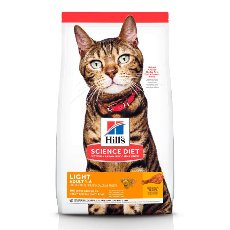 Hill's Science Diet Adult Light - Alimento de Control de Peso para Gato Adulto