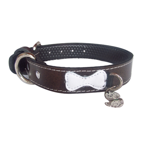 dalmatas-collar-placa-colgante-cuero