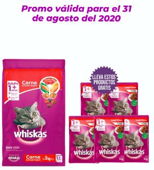 Combo Gato Gift Pack Whiskas Alimento  9 Kg Lleva Gratis  5 Pouches Carne Y Salmon
