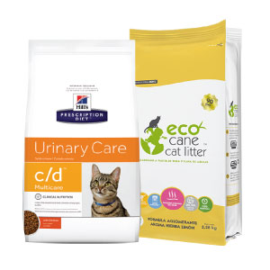 Combo Hills Urinary Care C/D Multicare Chicken Adulto + Ecocane