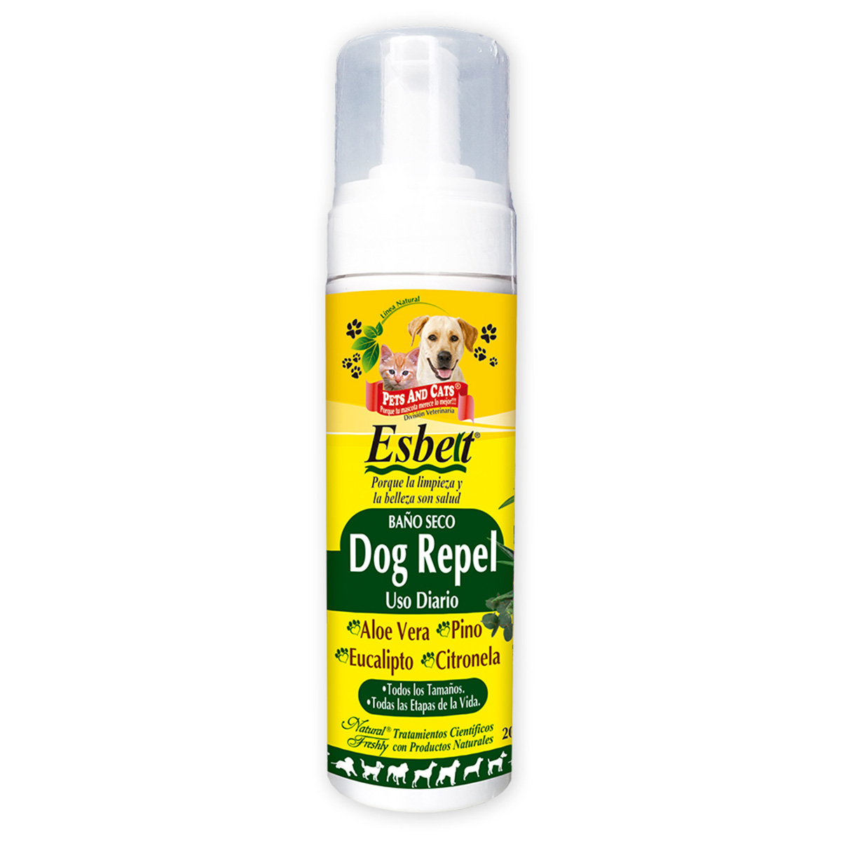 Pets And Cats - Espuma Baño Seco Repelente Perro