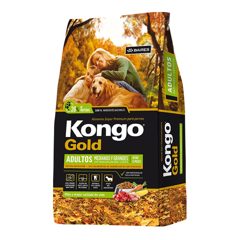 Kongo Gold - Alimento Adulto Medianos y Grandes