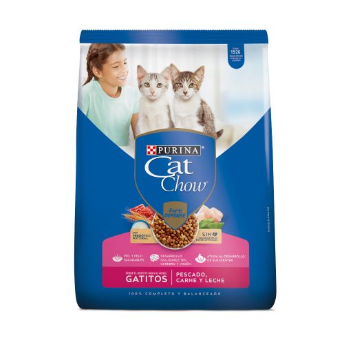 Cat Chow - Gatitos Pescado, Carne y Leche