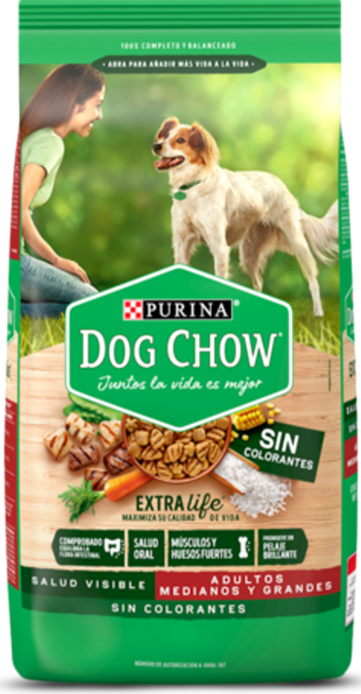 Dog Chow -  Sin Colorantes Adultos Medianos Y Grandes