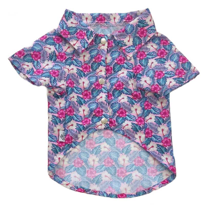 doglamour-camisa-guayabera-tropical-flowers