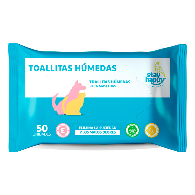 Stay Happy - Toallitas Húmedas para Mascotas