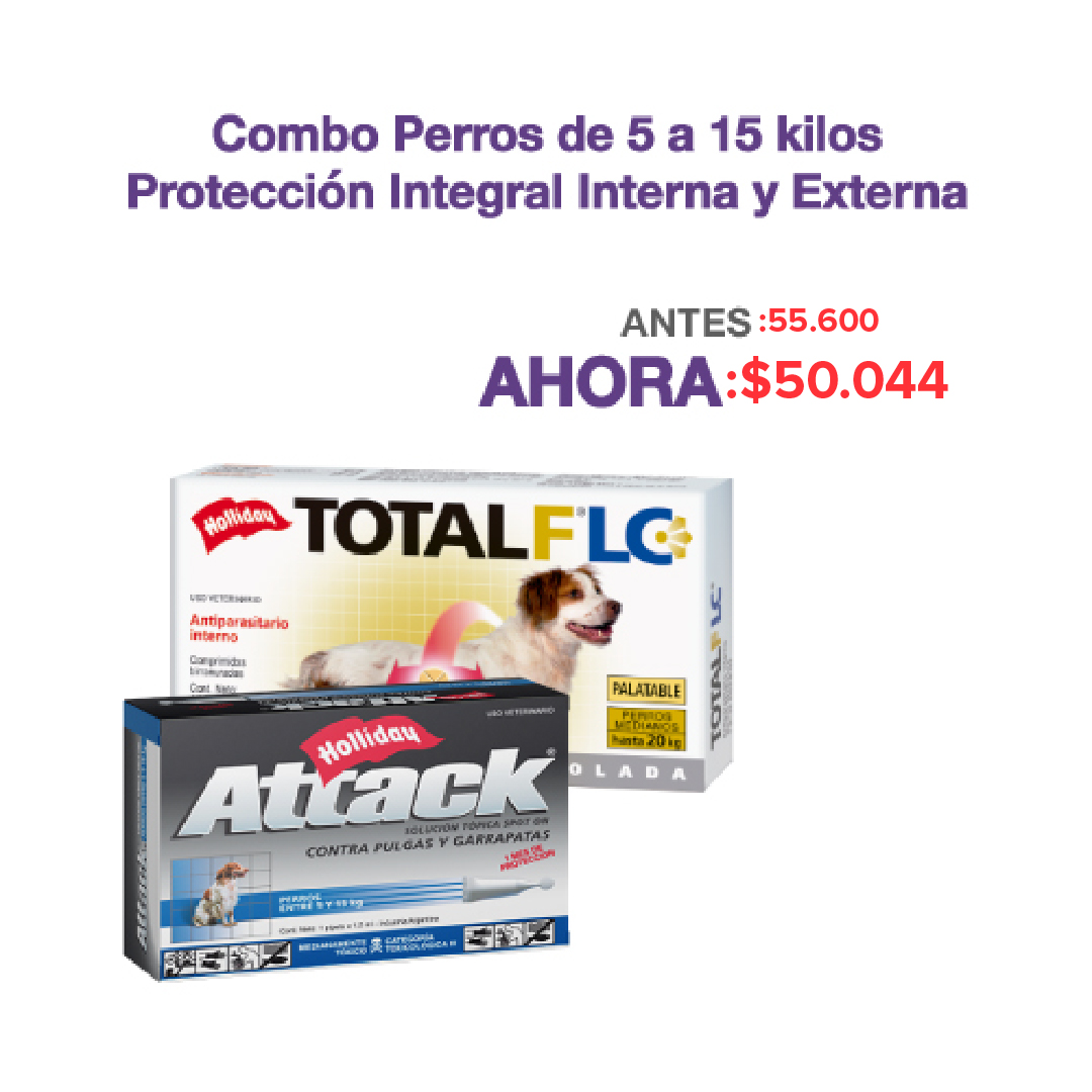 Attack - Combo Perro 5 A 15 Kg Protección Integral Interna Y Externa