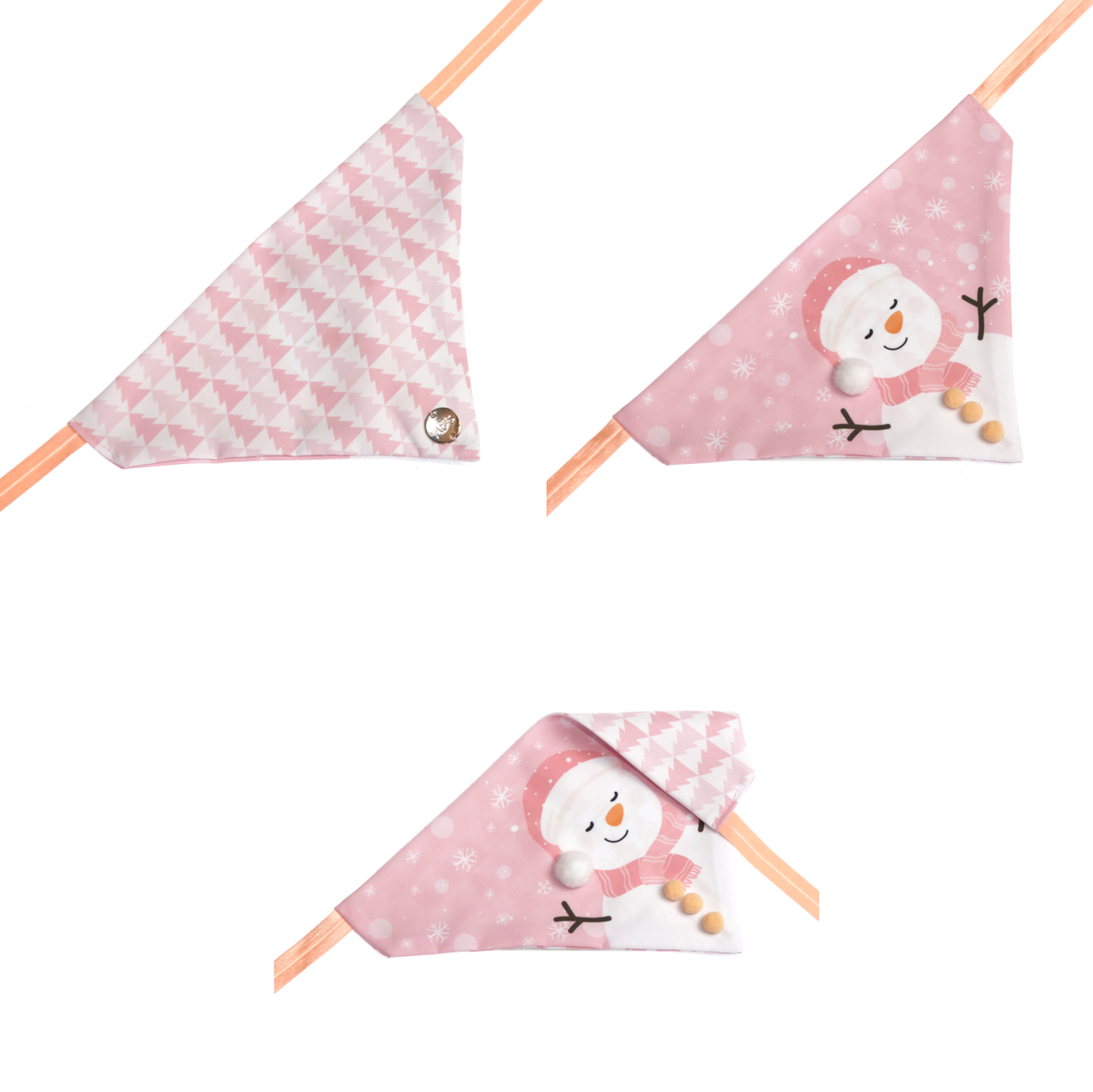 Bandana Nieve Rosa  Doble Faz
