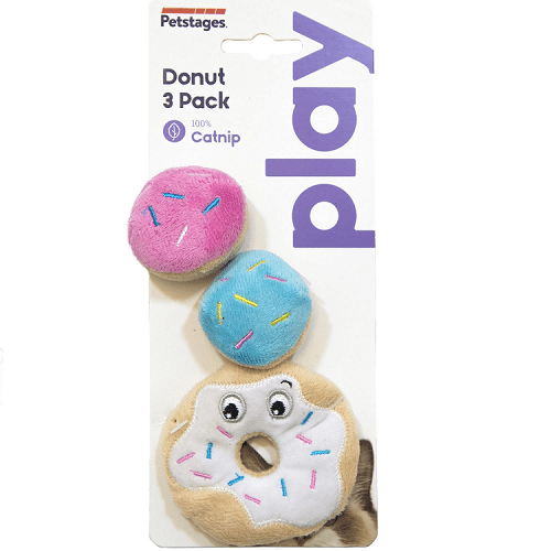 Petstages - Peluches Donas Catnip X 3 Unidades.