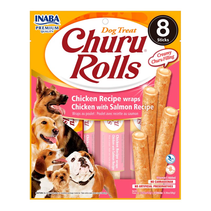 Churu Rolls - Palitos Pollo con Salmón para Perros