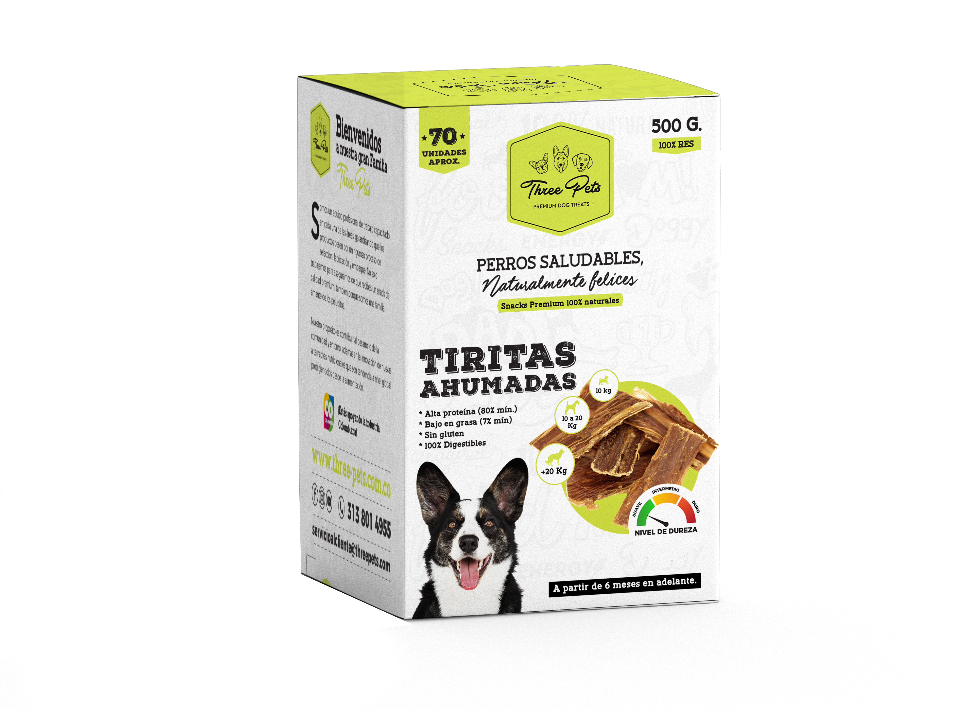 Bombonera Tiritas Ahumadas Three Pets