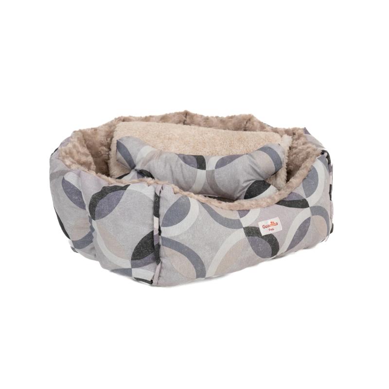 guamba-combo-cama-mascota-milan-gris