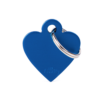 my-family-placa-corazon-pequeno-aluminio-azul-basic