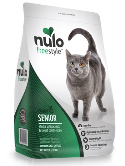 NULO CAT FS GRAIN FREE  SENIOR ALASKA POLLOCK, DUCK, & SWEET POTATO