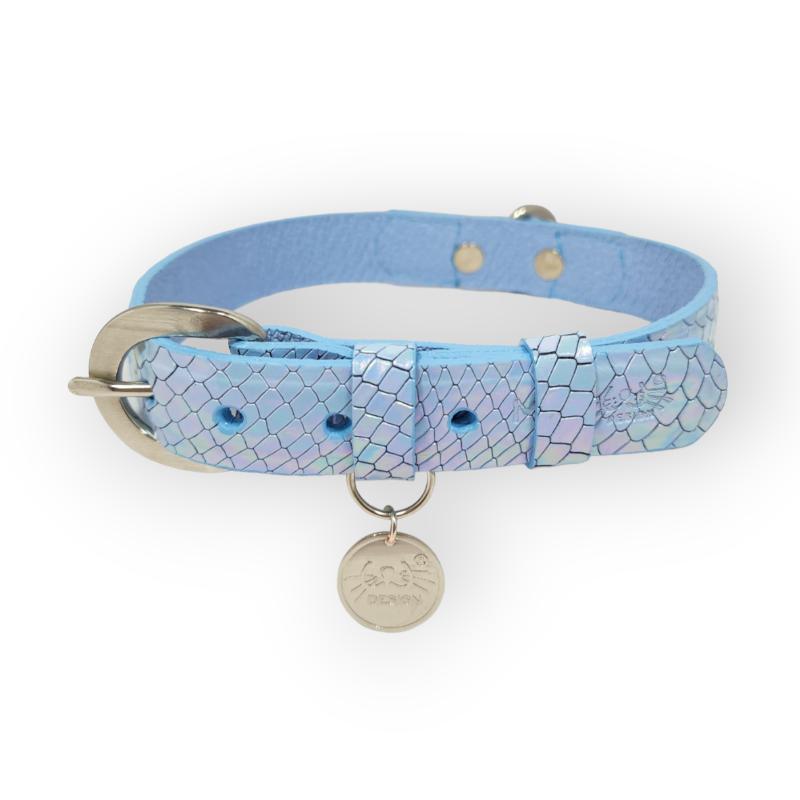 meow-design-collar-cuero-texturizado-tornasol-azul