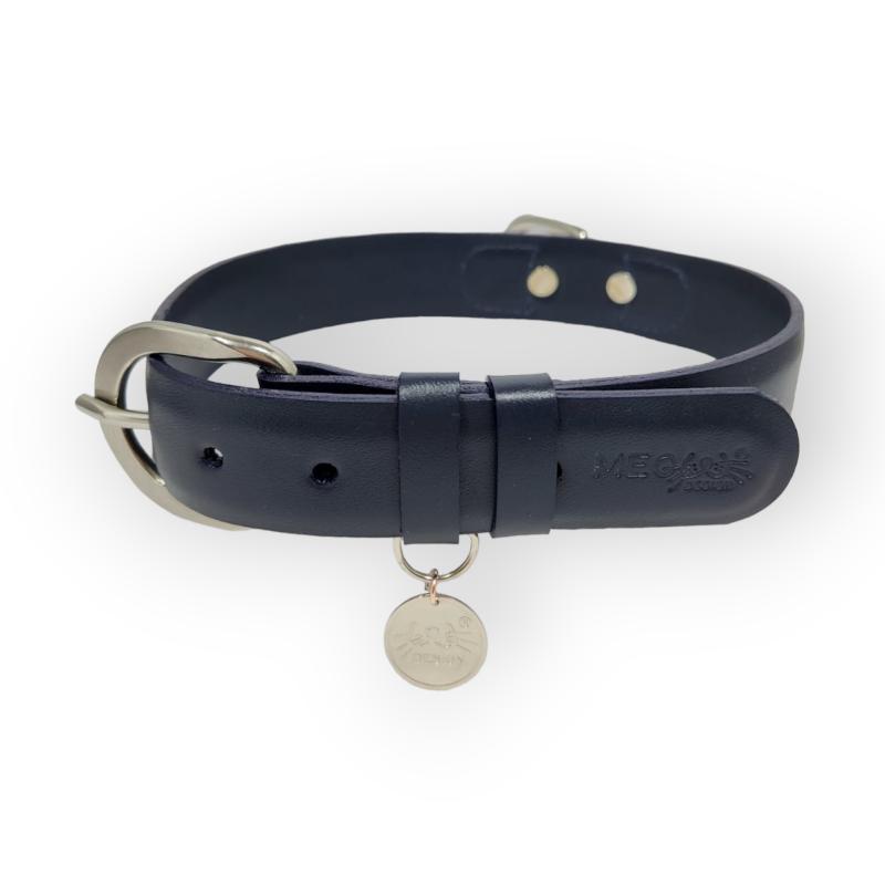 meow-design-collar-cuero-clasico-azul