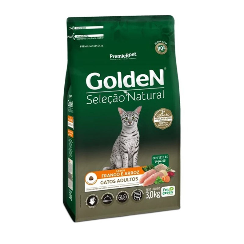 Golden - Selección Natural Gatos Adultos Pollo y Arroz