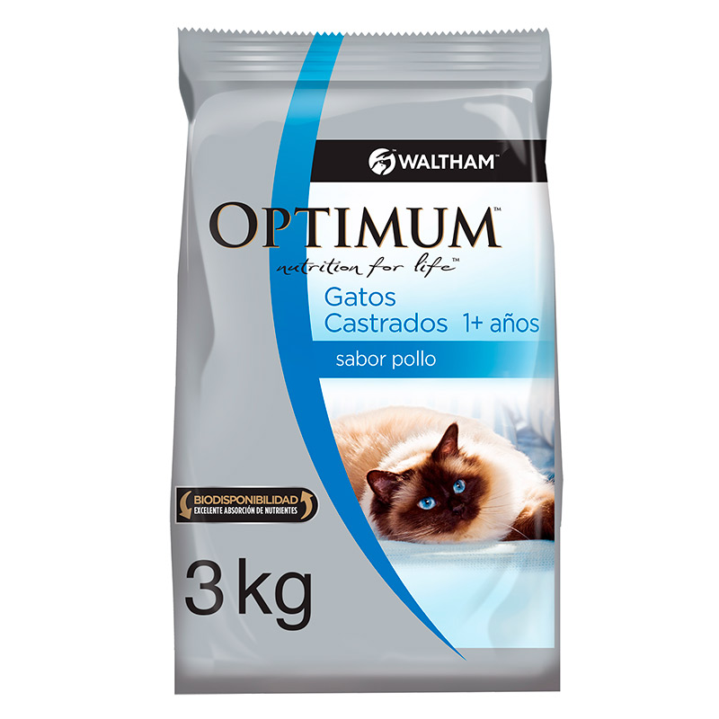 Optimum - Alimento Gatos Castrados Sabor Pollo