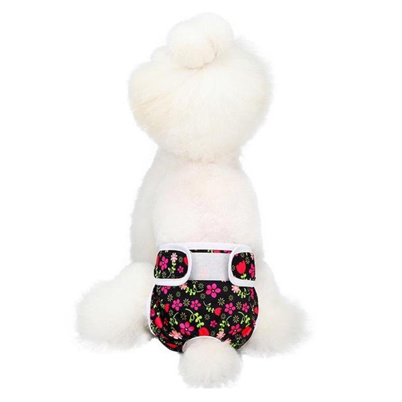 Valentín For Pets - Panty Pañal Absorbente Negros- Flores