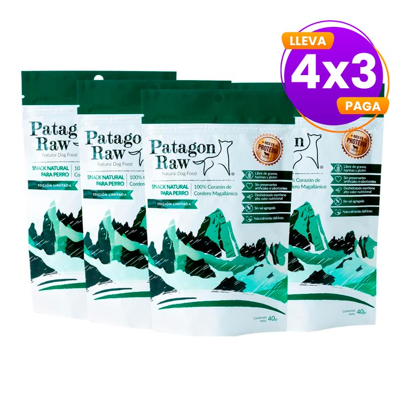 Patagon Raw - Pack 4x3 Perro Cordero Magallánico