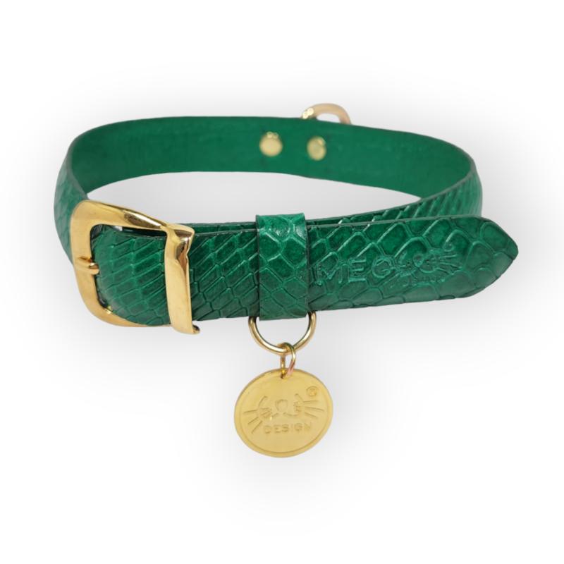 meow-design-collar-cuero-texturizado-serpiente-verde