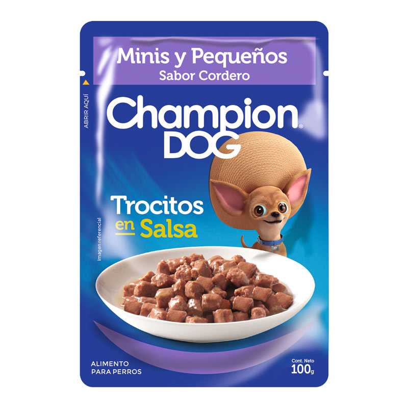 Champion Dog - Trocitos en Salsa Minis & Pequeños Cordero