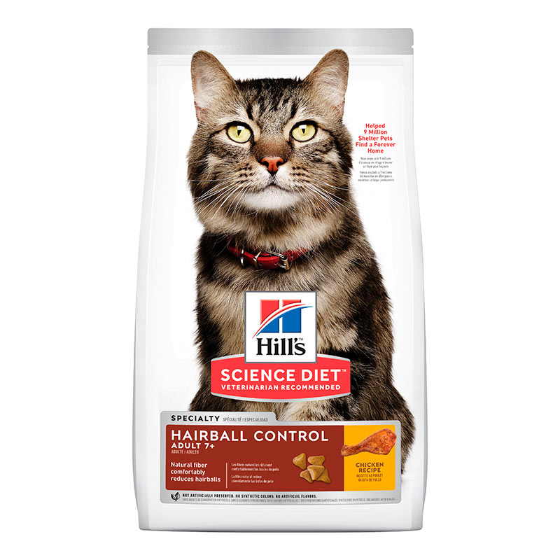 Hills Science Diet - Senior 7+ Hairball Control Chicken