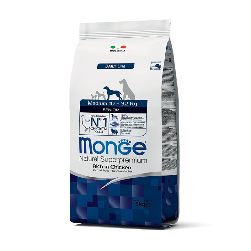 Monge - Alimento Senior 8+ Razas Medianas Pollo