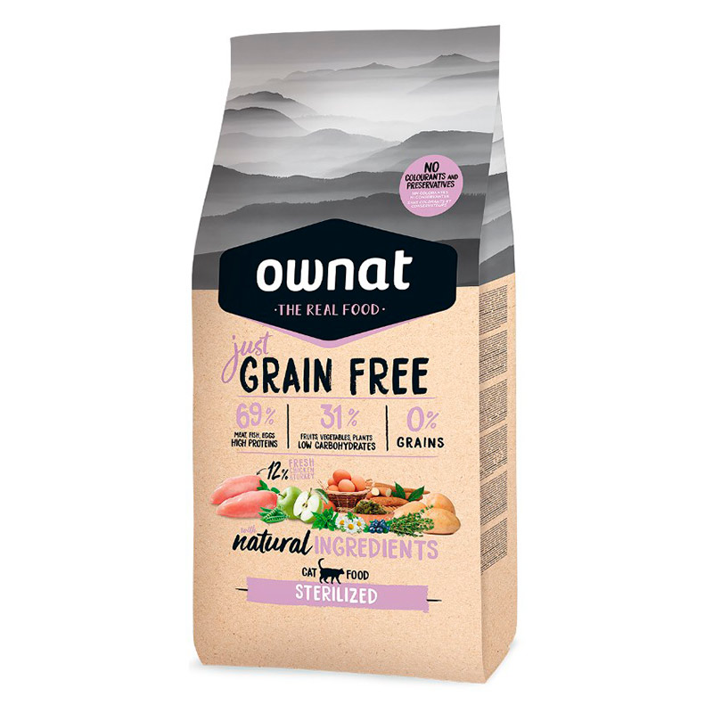 Ownat Grain Free - Alimento Gato Adulto Esterilizado