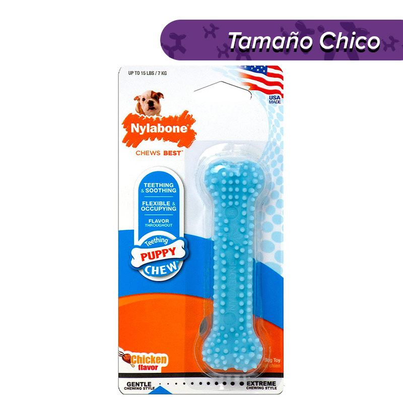 Nylabone - Hueso Masticable para Cachorro Color Azul