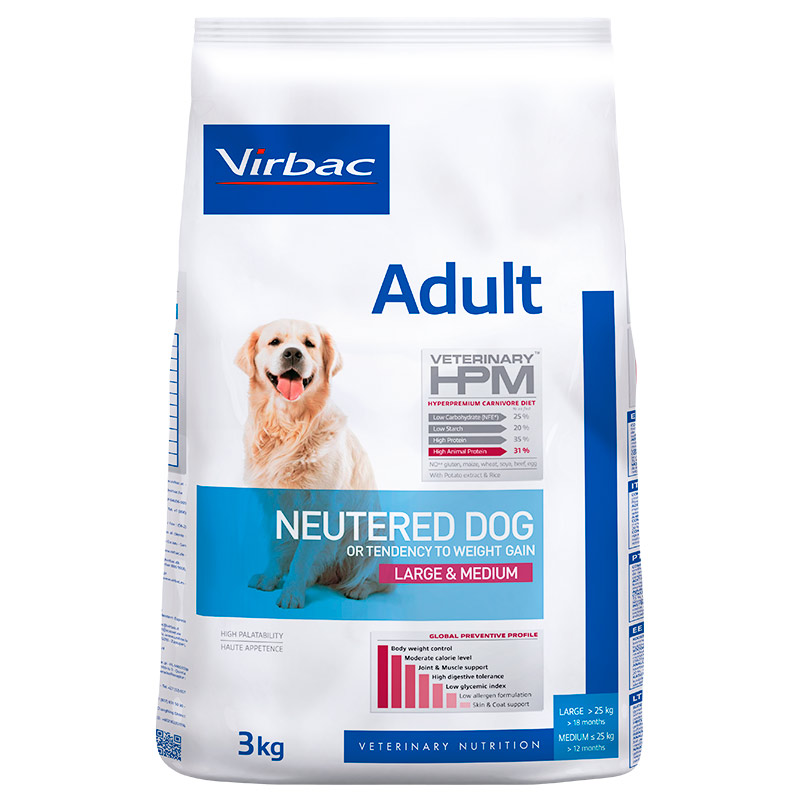 Virbac HPM - Adult Dog Neutered Large & Med