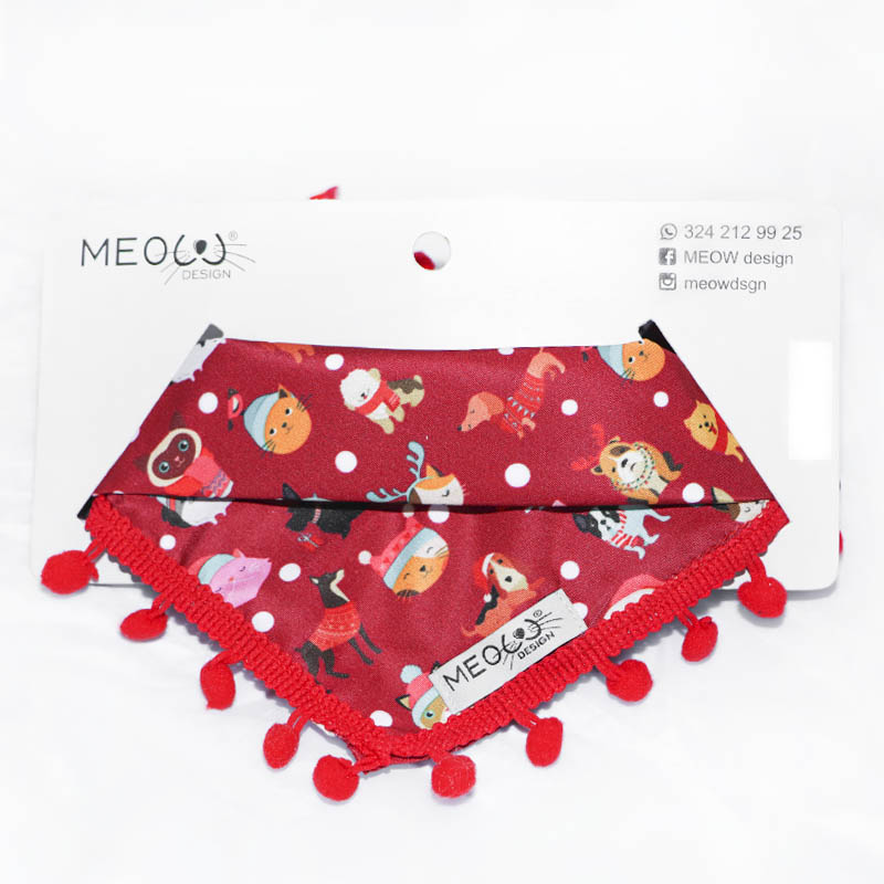 Meow Design® - Pañoleta Mascotas Navidad