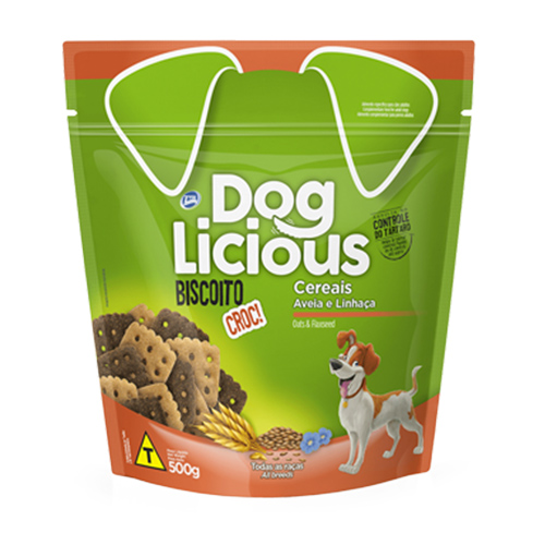 DOG LICIOUS BISCOITO CROC CEREAIS x 500 GR