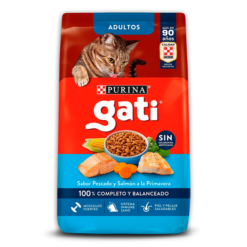 Gati - Alimento Gato Adulto Sabor Pescado y Salmón Primavera