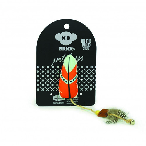 Brxn - Juguete Gato con Catnip Plumas Boho