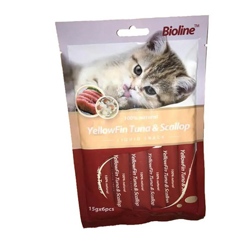 Bioline - Snack Cremoso Gato Atún y Ostiones