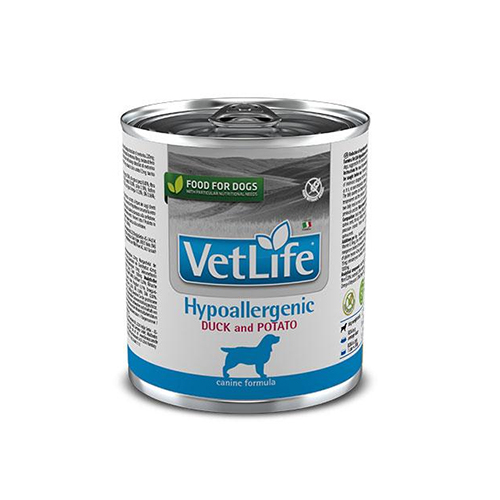 Vet Life - Alimento Húmedo Hipoalergénico Perro Pato