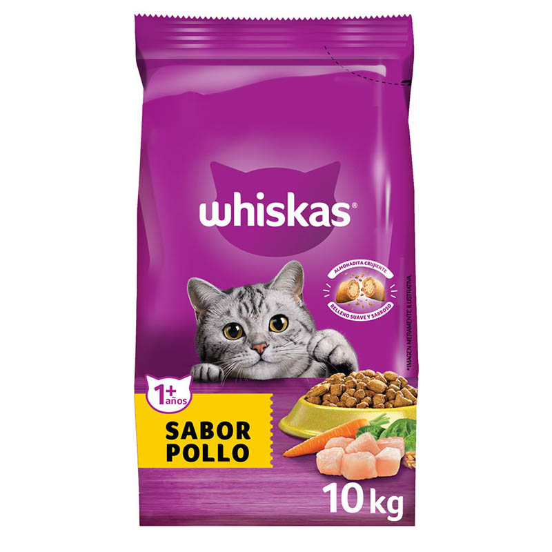 Whiskas - Alimento Seco Gato Adulto Sabor Pollo