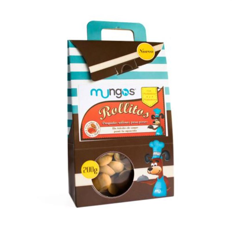 Mungos - Galletas Rollitos Sabor A Carne Y Pollo