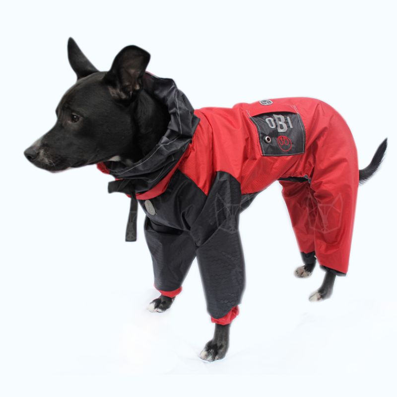 Frikidesign - Enterizo Impermeable Rojo Con Negro