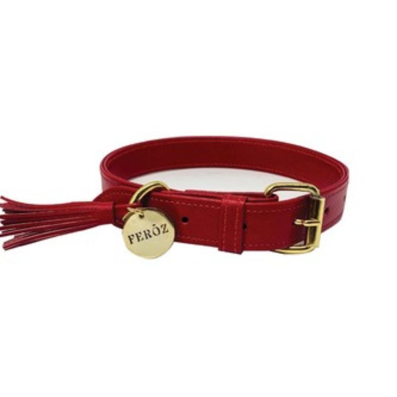 Feroz - Collar Cuero Rojo