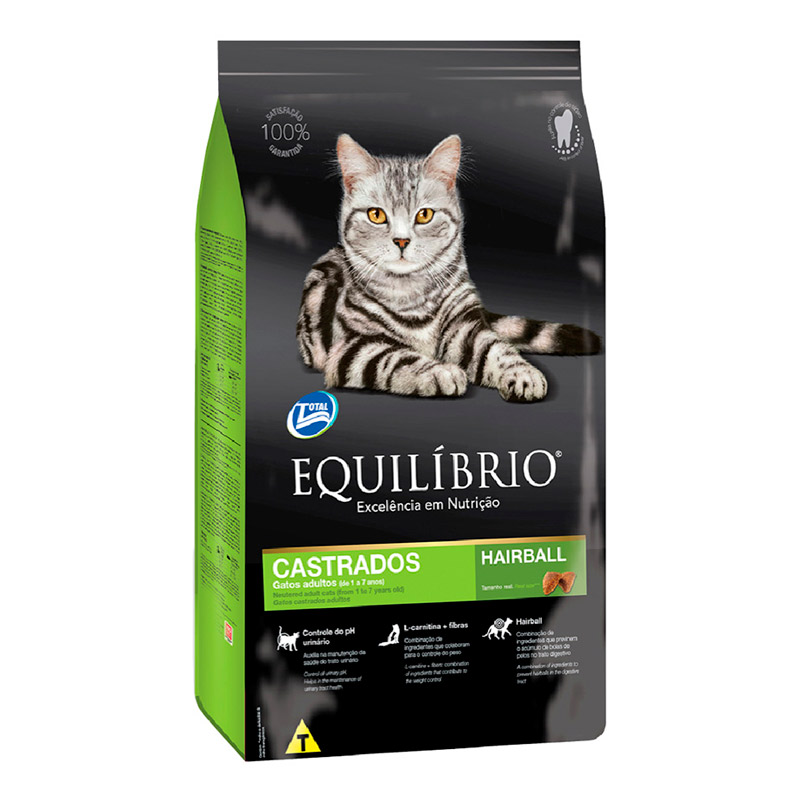 Equilibrio - Alimento Gatos Adultos Castrados Hairball