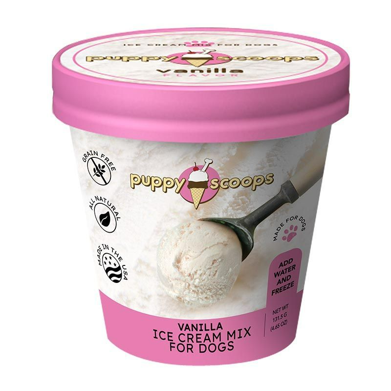 Puppy Scoops - Mezcla para Helado Libre de Granos  Sabor de  Vainilla